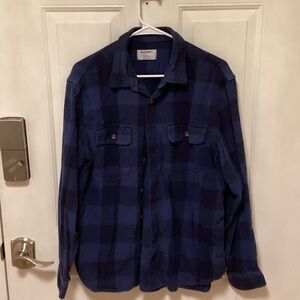 Old Navy Navy and Black Checkered Shirt